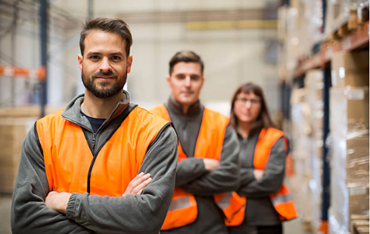 Team wearing matching Dallas High Visibility Safety Vest From Safety Depot