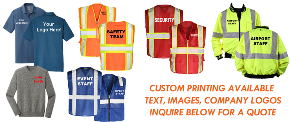 Safety vest with hot sale company logo